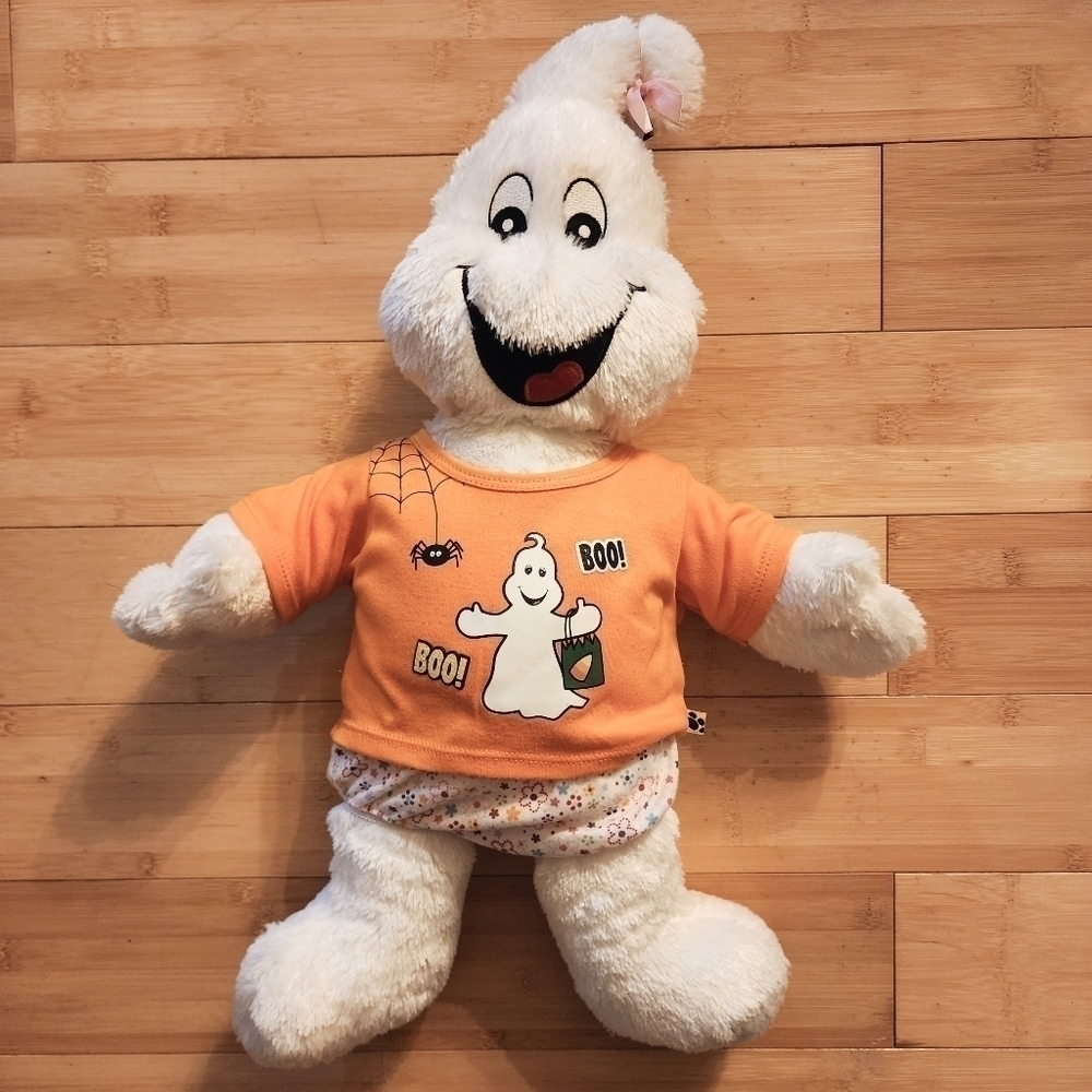 Build-A-Bear White Boo-rific Ghost Plush w/ Clothing Halloween Stuffed Animal